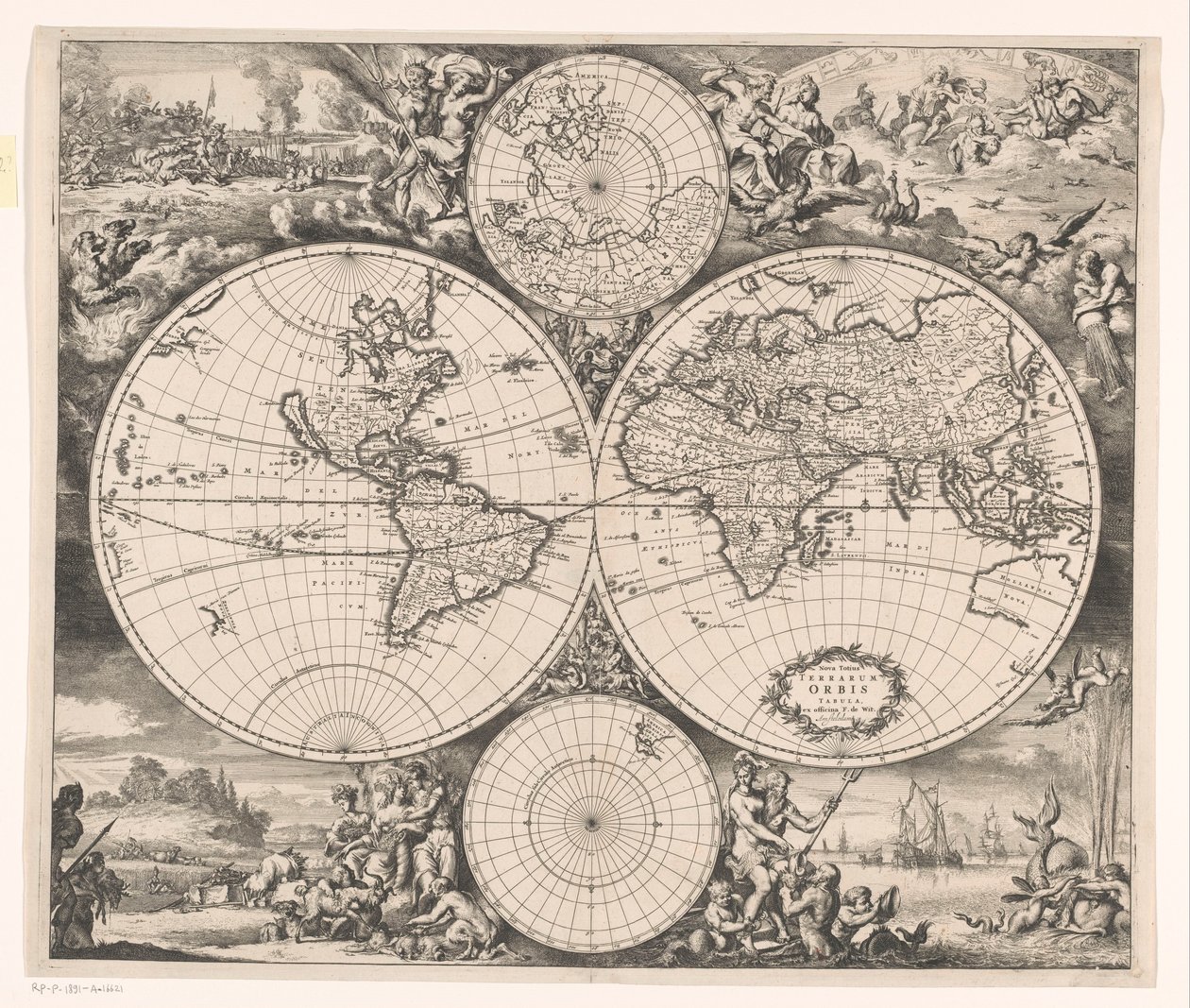 Mappa del mondo con un