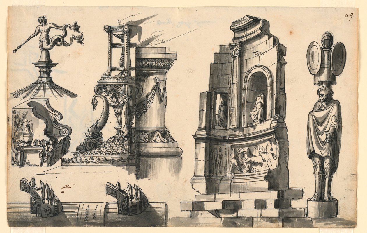 Dettagli architettonici in stile classico e pseudo-classico da Romolo Achille Liverani