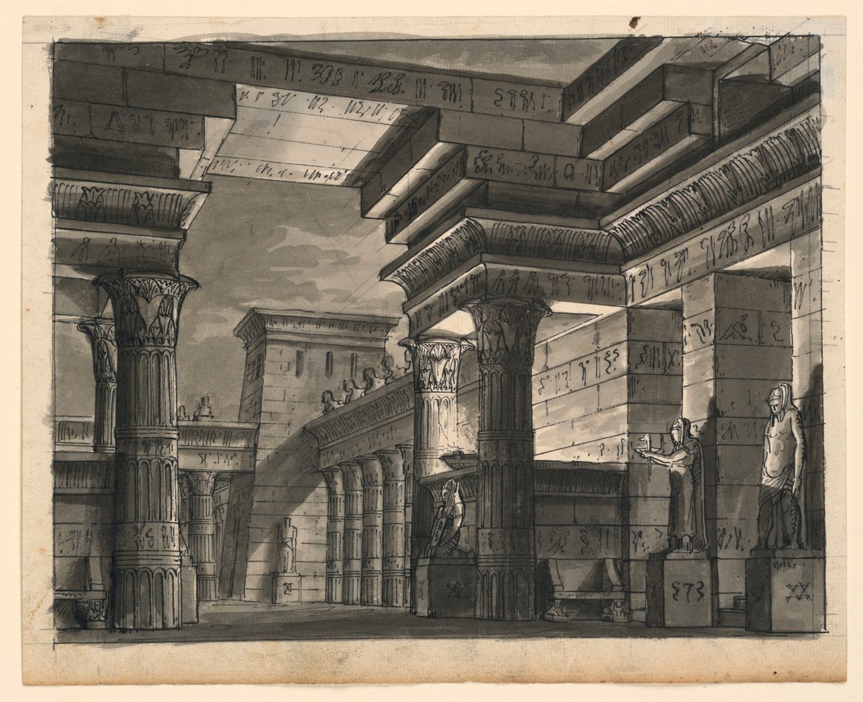 Scenografia, edifici egiziani da Romolo Achille Liverani