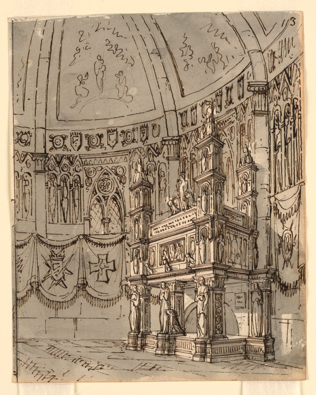 Scenografia, Interno di chiesa gotica da Romolo Achille Liverani
