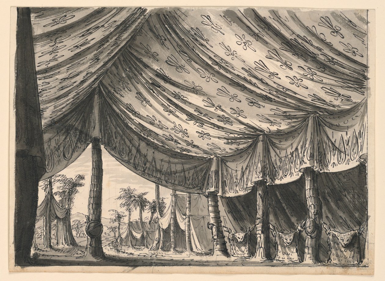 Scenografia, Tenda di Gengis Khan, per il balletto "Gengis Khan" di Luigi Henry da Romolo Achille Liverani