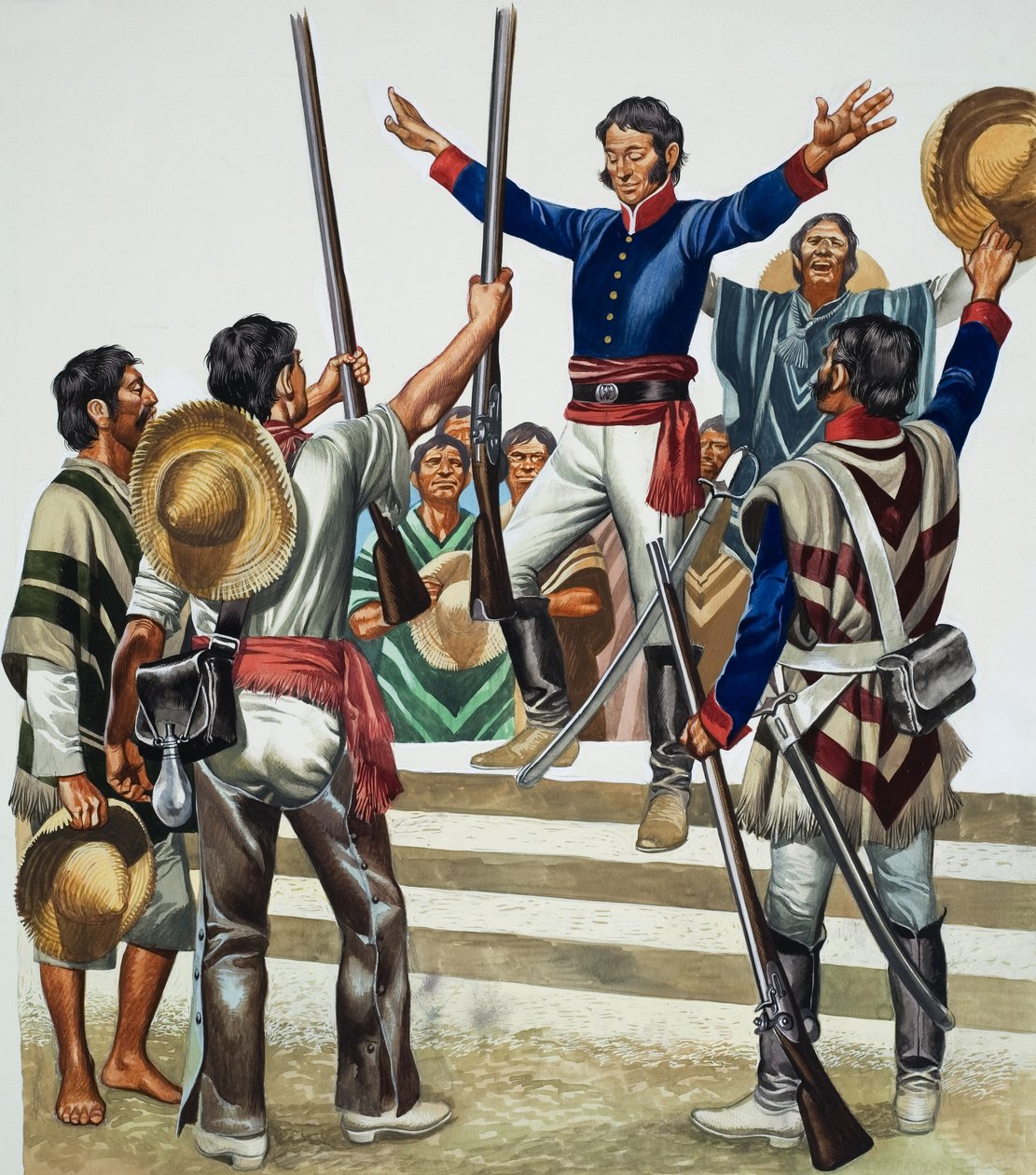 Agustin de Iturbide (1783-1824) (gouache su carta) da Ron Embleton