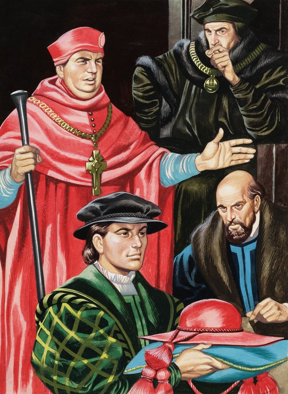 Il cardinale Wolsey e Sir Thomas More da Ron Embleton
