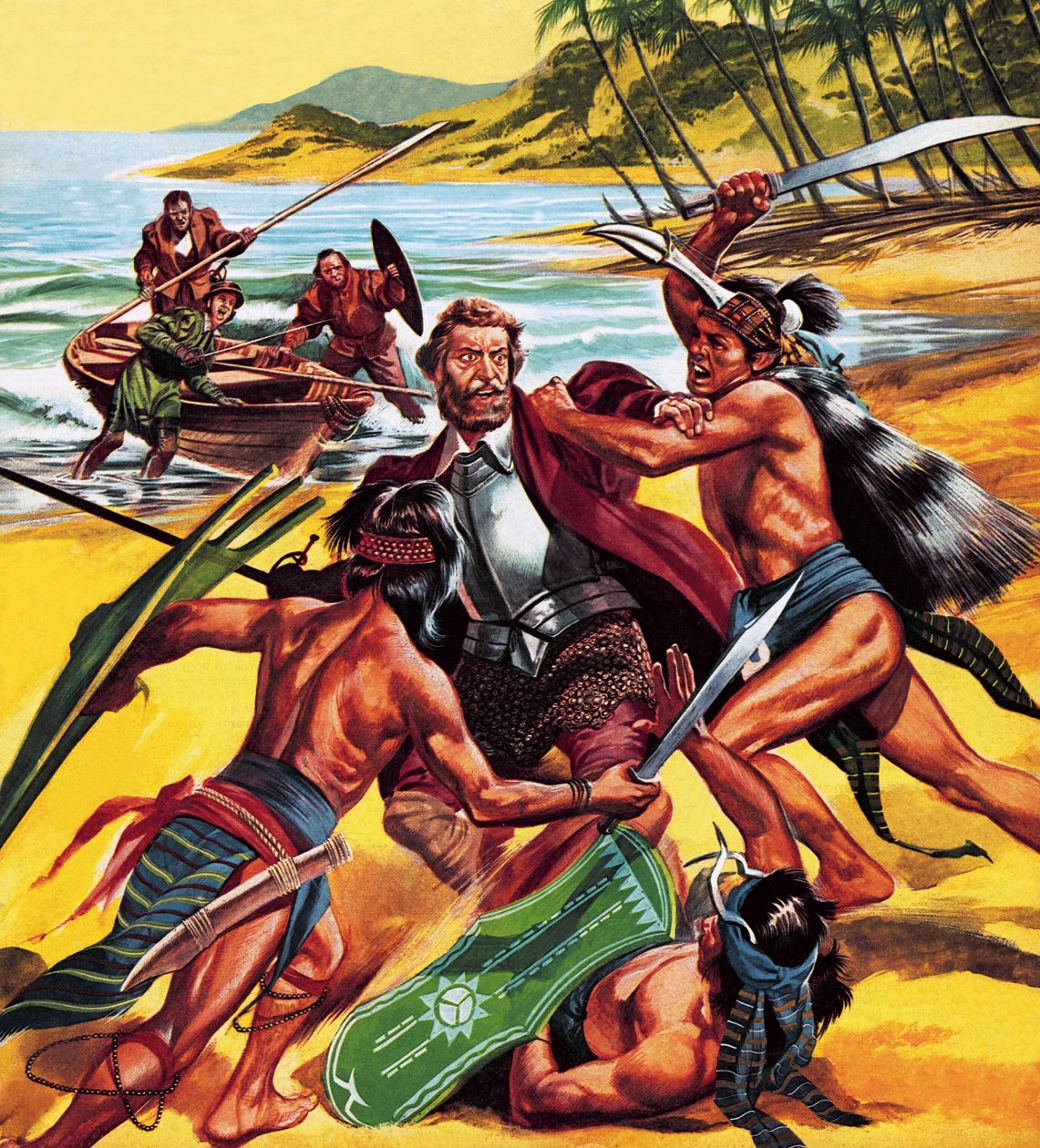 Morte di Ferdinando Magellano da Ron Embleton