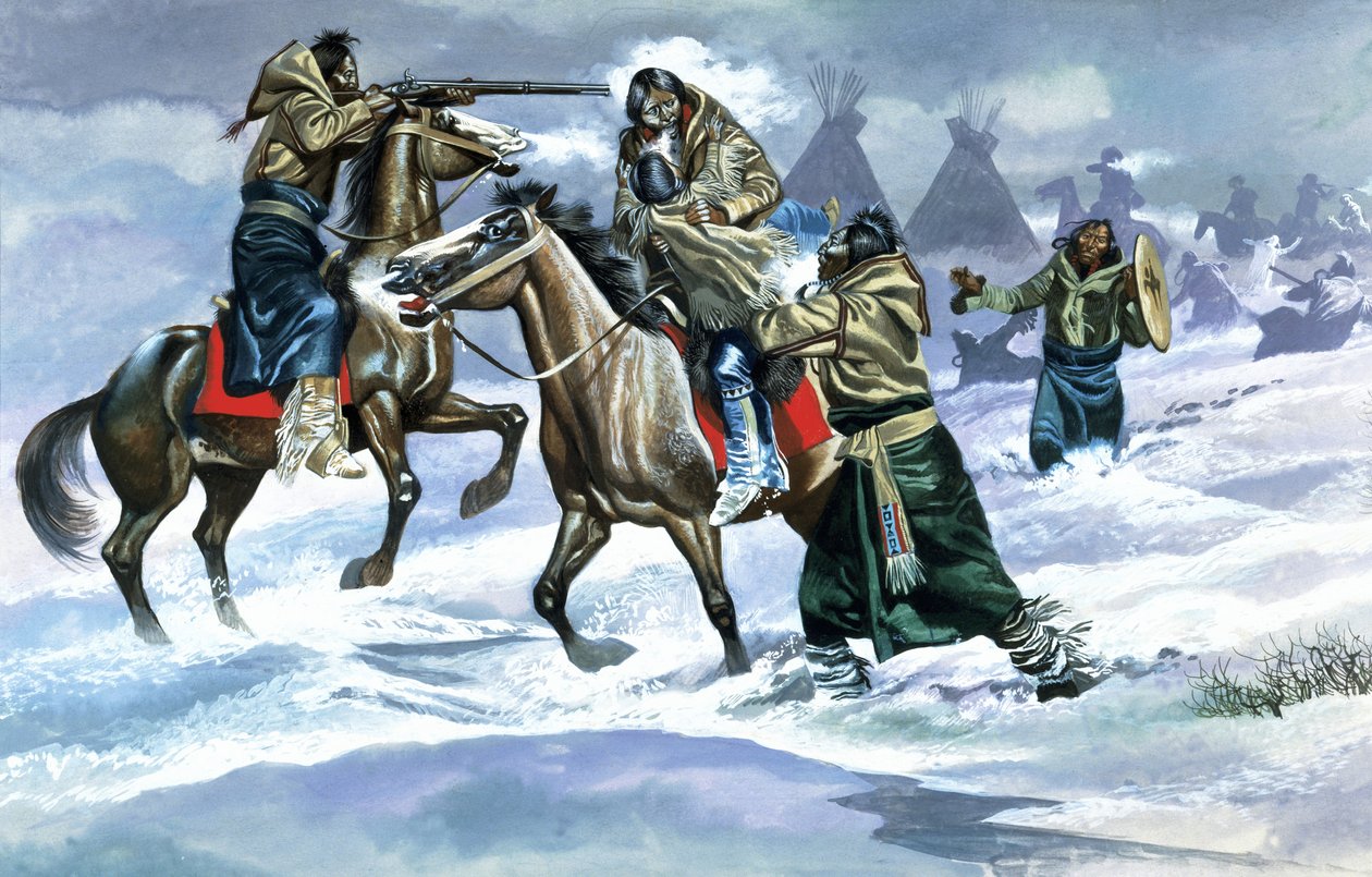 Indiani nella neve da Ron Embleton