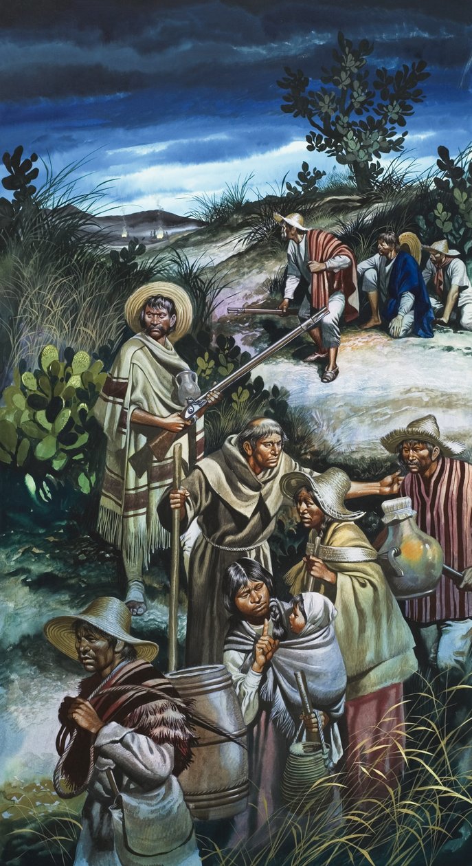 Jose Maria Morelos (1765-1815) (gouache su carta) da Ron Embleton