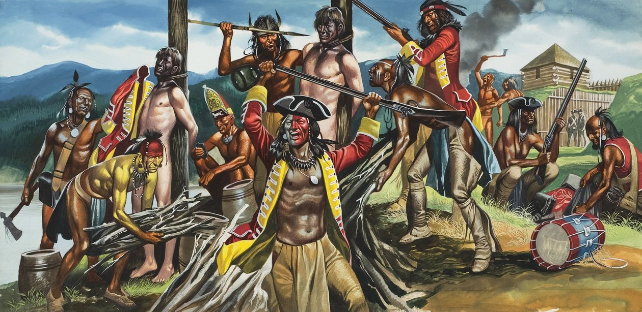 Arrosto al palo (gouache su carta) da Ron Embleton
