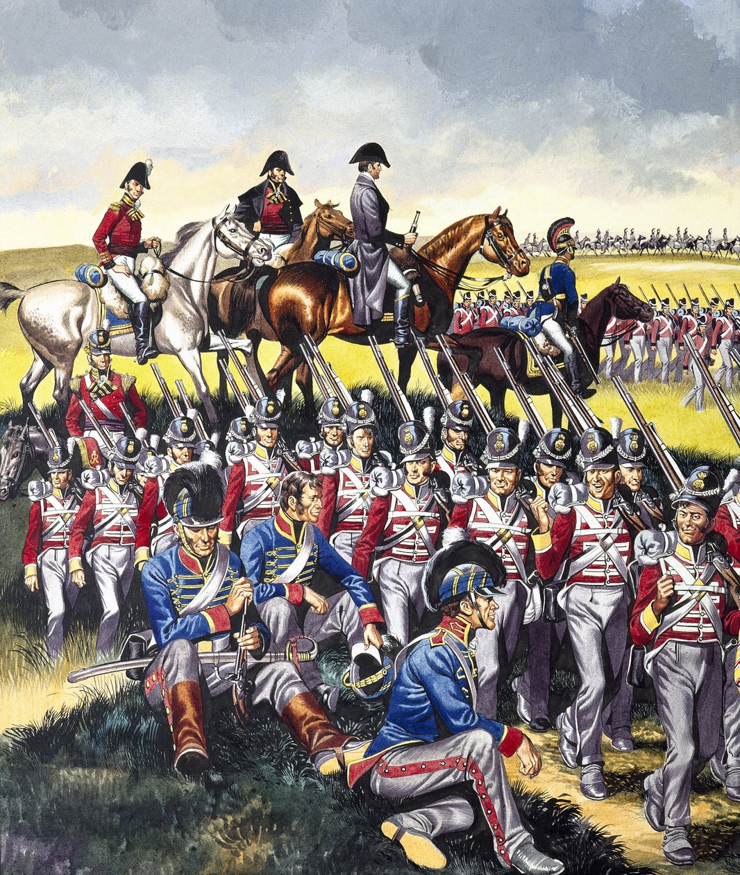 Il Duca di Wellington (1769-1852) a Waterloo (gouache su carta) da Ron Embleton