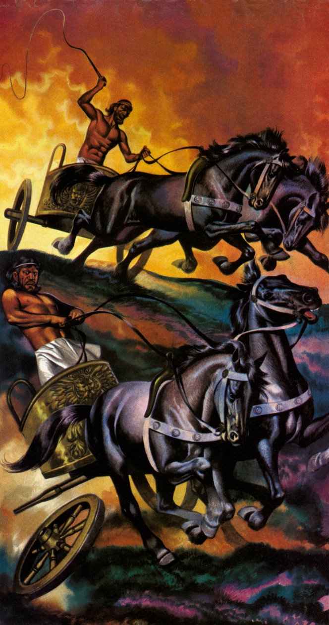 La magia delle Olimpiadi: La guerra degli dei (litografia a colori) da Ron Embleton