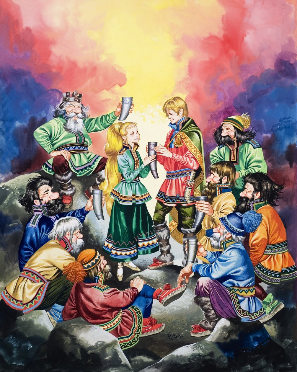 Il segreto dei Troll (gouache su carta) da Ron Embleton