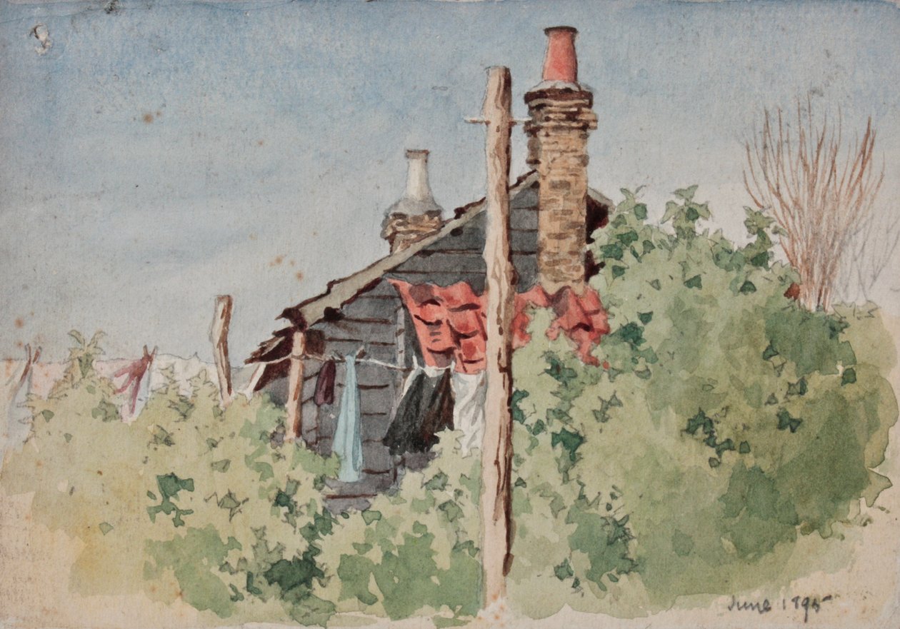 Biancheria stesa, 1895 da Rosa Clementina Petherick