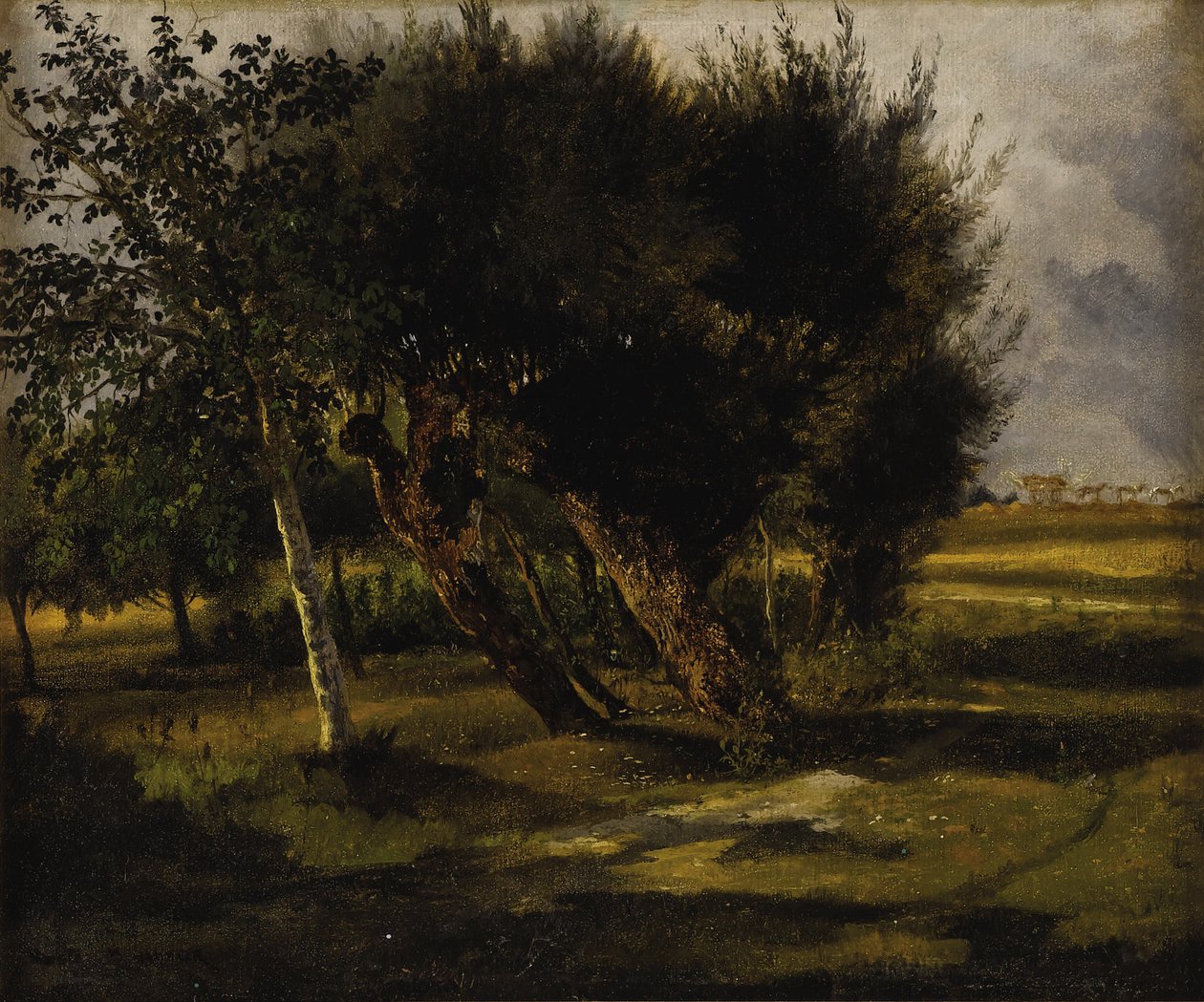 Bouquet di alberi nel prato da Rosa Bonheur