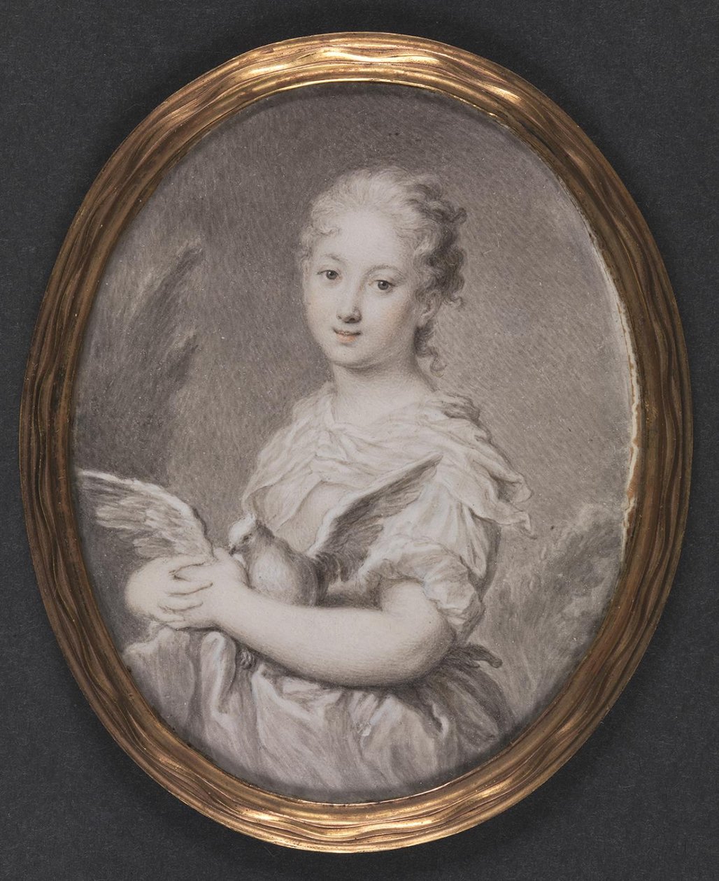 Castità. Una giovane ragazza con una colomba da Rosalba Carriera