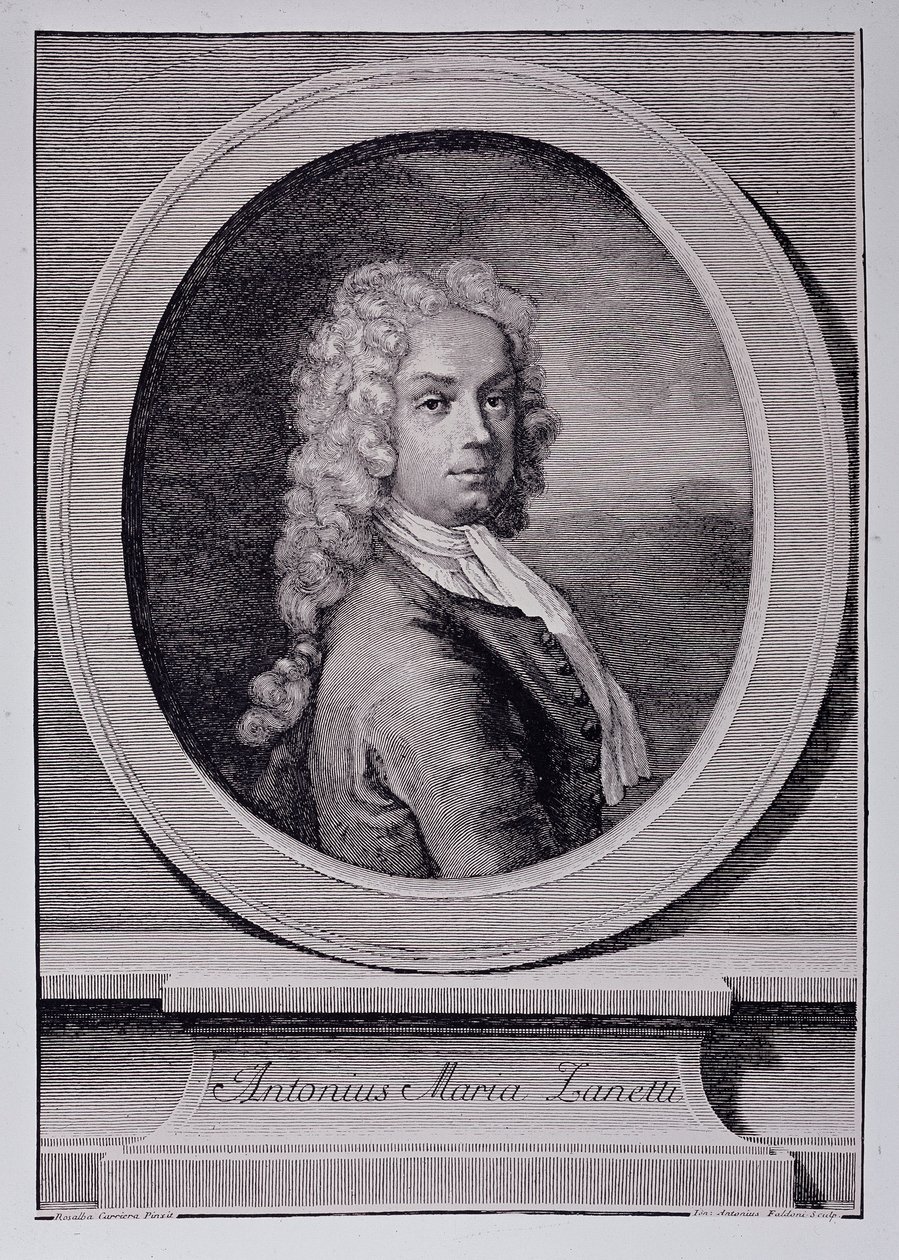 Ritratto di Antonio Maria Zanetti, disegnatore italiano da Rosalba Giovanna (after) Carriera