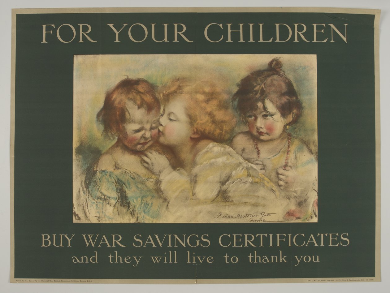 Per i vostri bambini. Acquistate certificati di risparmio di guerra e vi ringrazieranno da Rosina Mantovari (after) Gutti