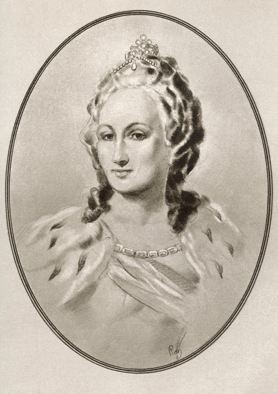 Caterina II, da Living Biographies of Famous Rulers da Ross Gordon