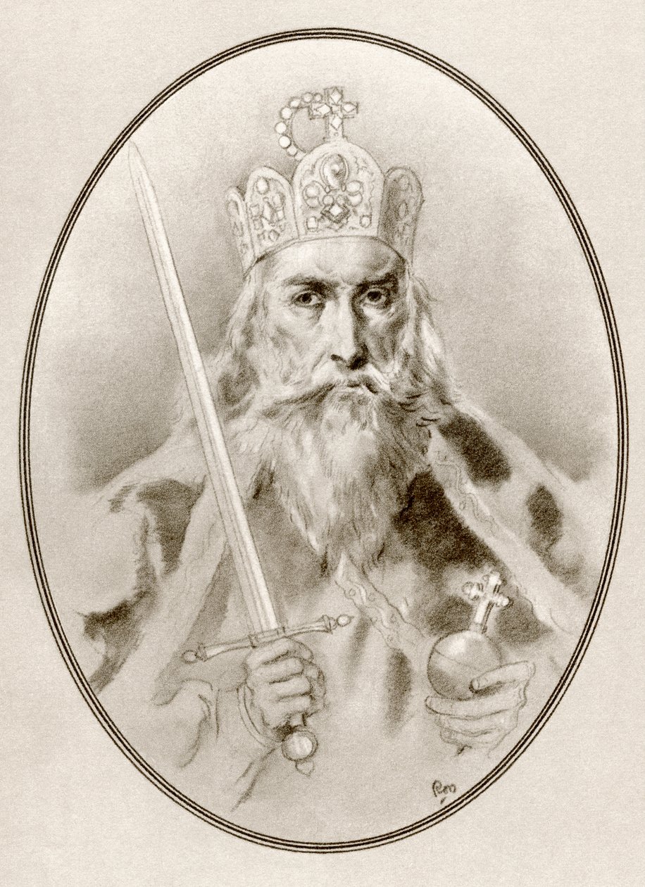 Carlo Magno, alias Carlo il Grande o Carlo I, da Biografie Viventi di Famosi Sovrani da Ross Gordon