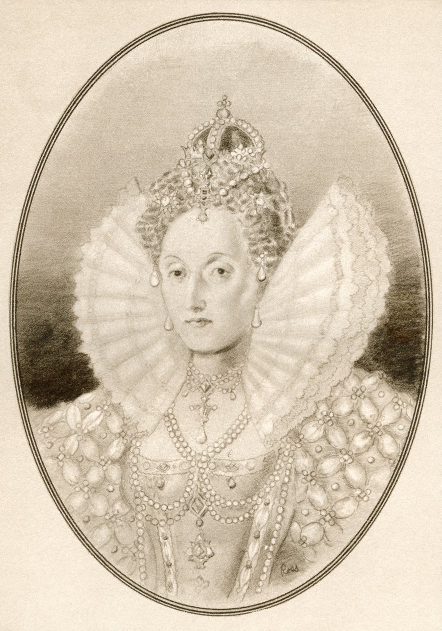Elisabetta I, alias La Regina Vergine, Gloriana o Buona Regina Bess, da Living Biographies of Famous Rulers da Ross Gordon