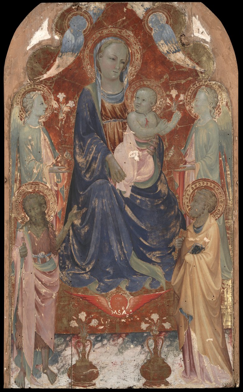 Vergine e Bambino con San Giovanni Battista, San Pietro e due angeli da Rossello di Jacopo Franchi