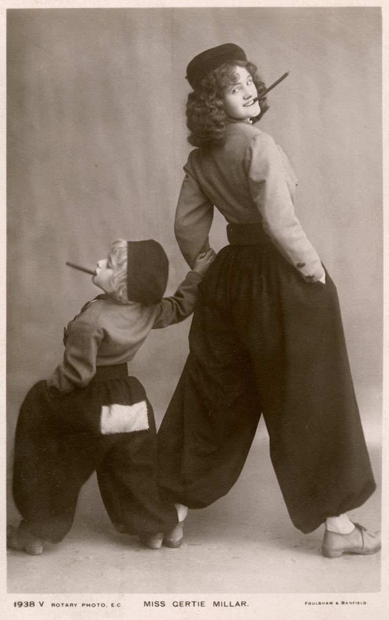 Gertie Millar, attrice e cantante britannica, c. 1906 da Rotary Photo