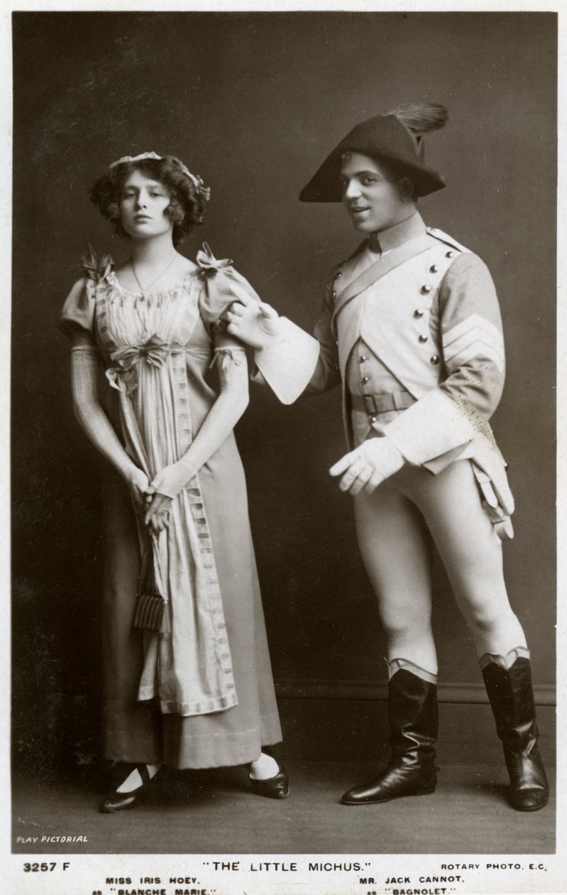 Iris Hoey e Jack Cannot, attori britannici, c1908 da Rotary Photo