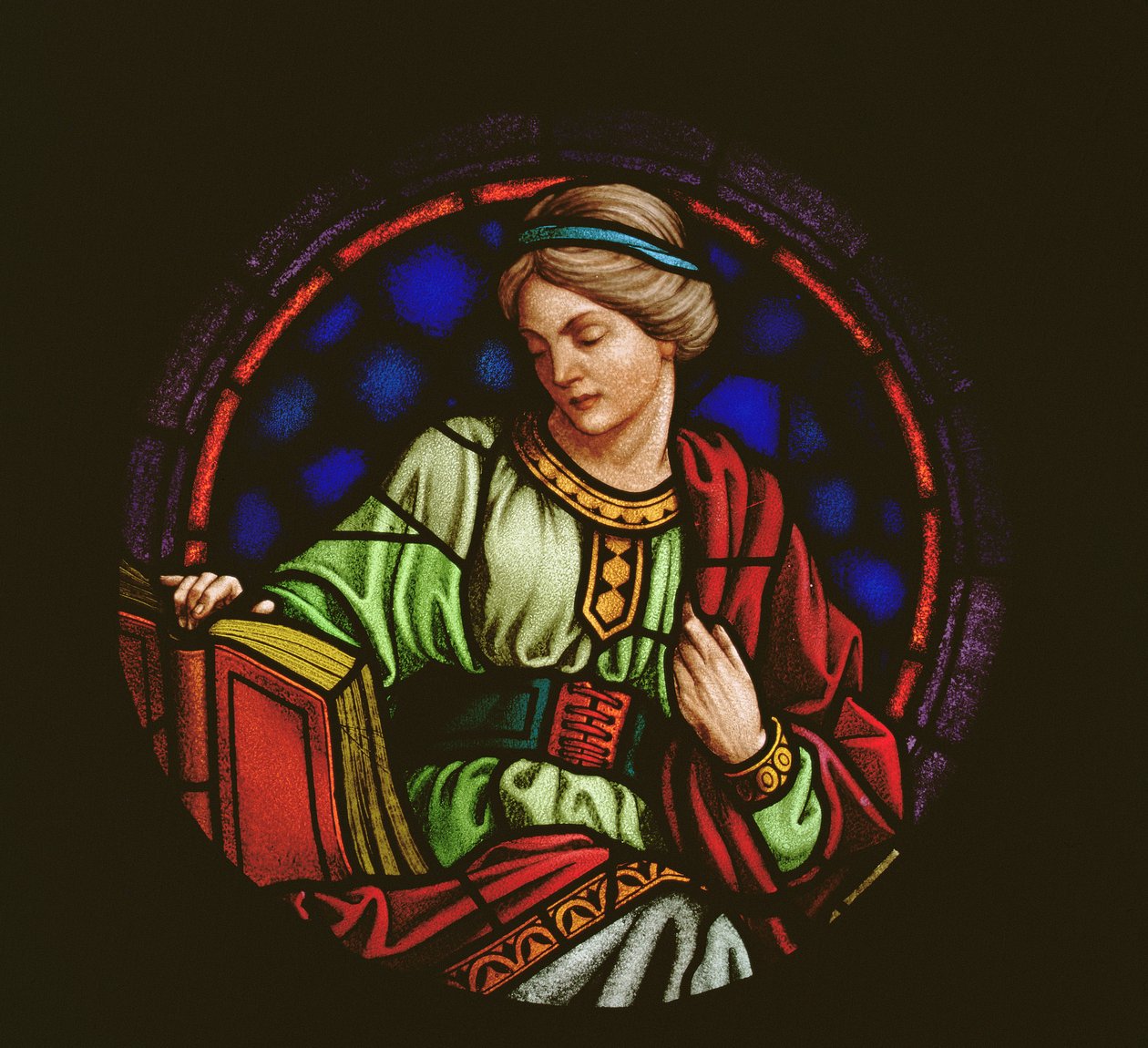 Erudizione o Santa Lucia (vetrata) da Roth Miksa