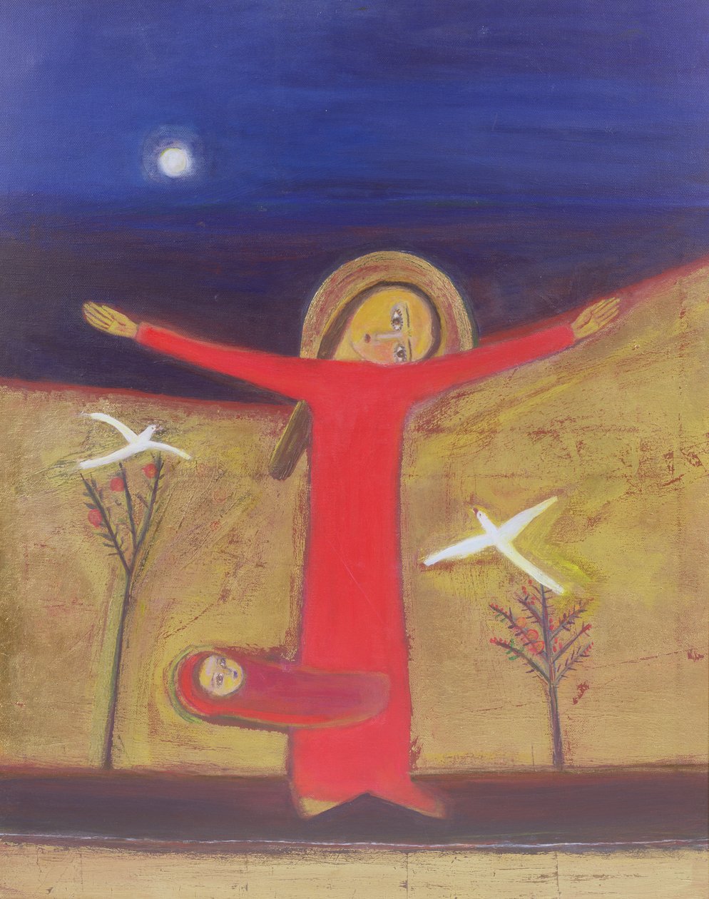 Madre e Figlio con Colombe, 2002 da Roya Salari