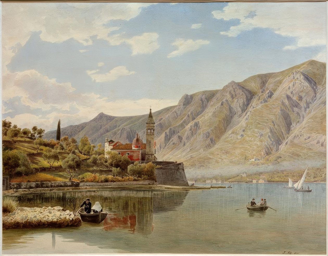 Vista di Dobrota verso Mula a Cattaro da Rudolf von Alt