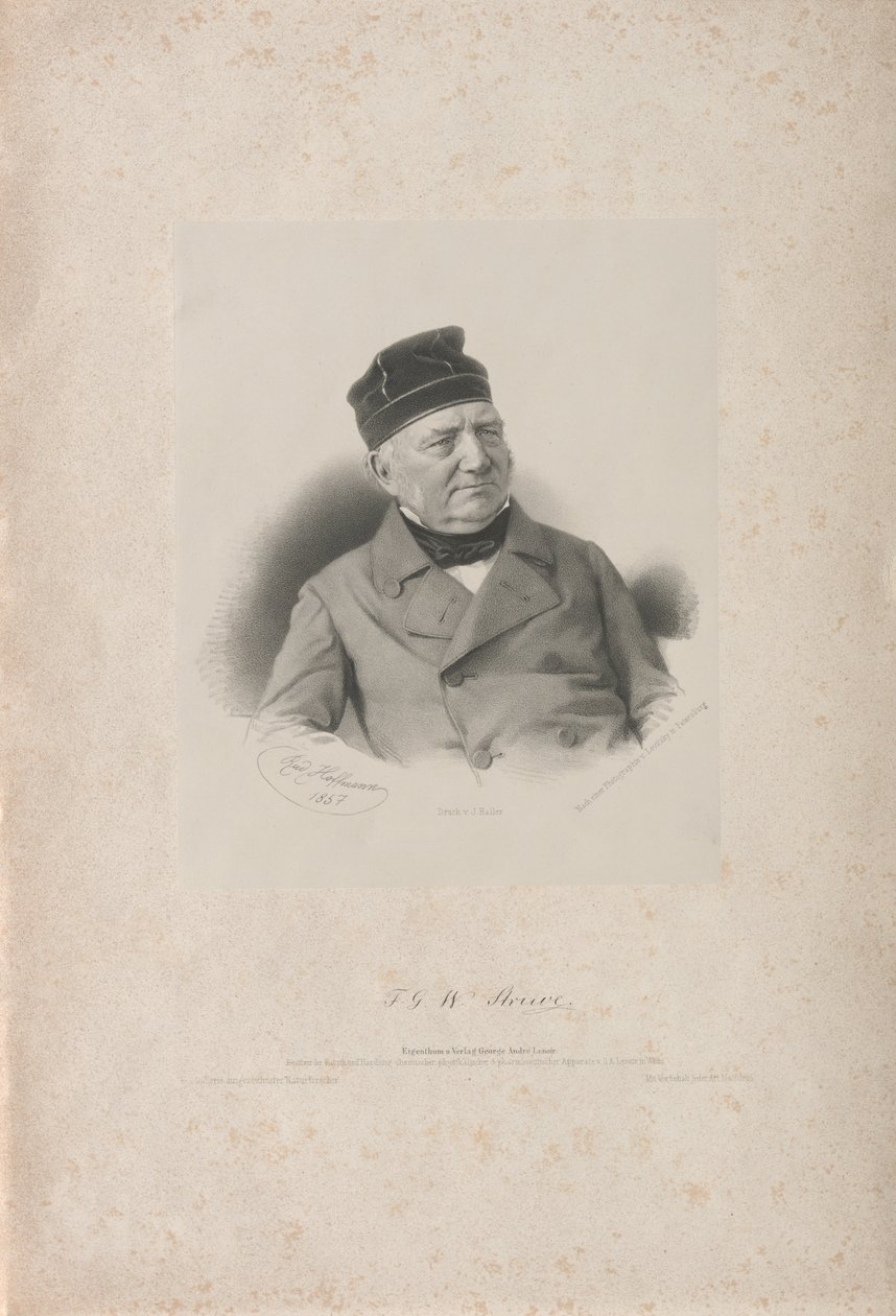 Friedrich Georg Wilhelm Vasily Yakovlevich von Struve 1793-1864, 1857 da Rudolf Hoffmann