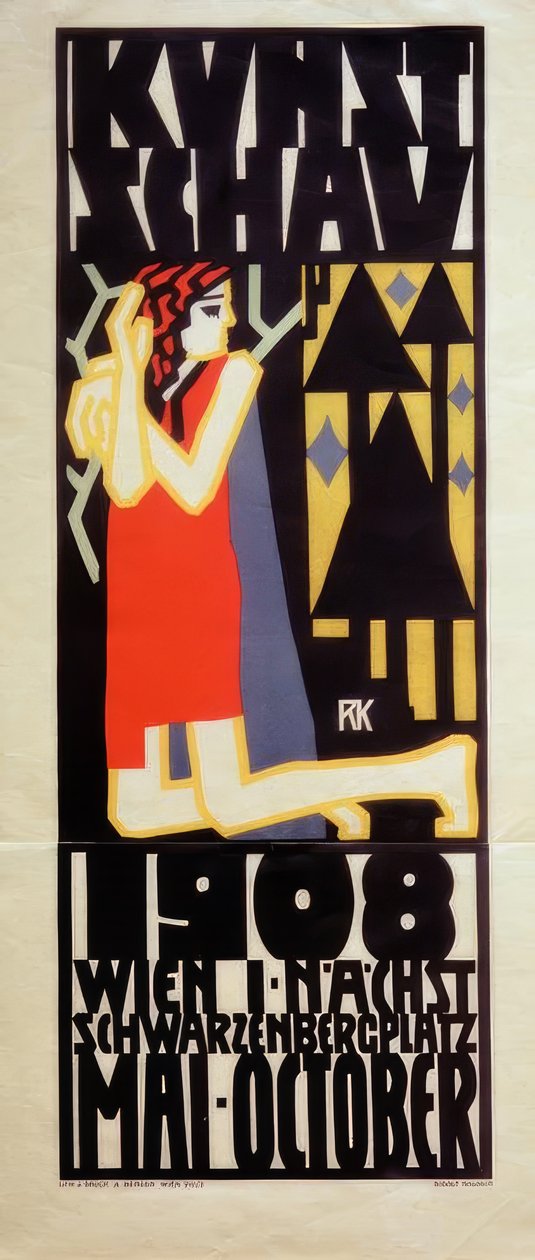 R.Kalvach, manifesto della Wiener Kunstschau 1908 da Rudolf Kalvach