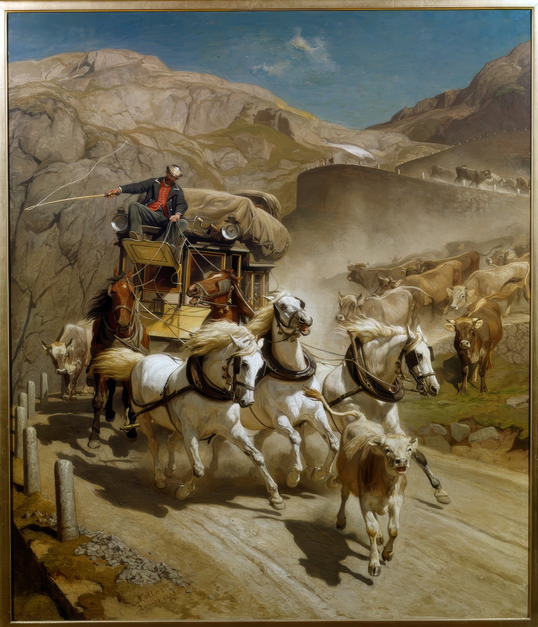 Autobus postale del Gottardo da Rudolf Koller