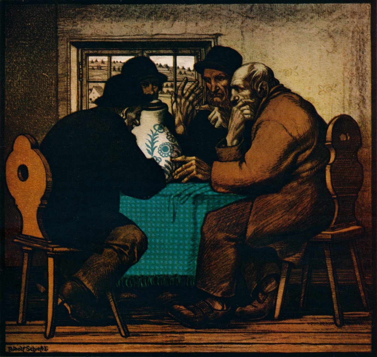 I bevitori, c1927 da Rudolf Schiestl