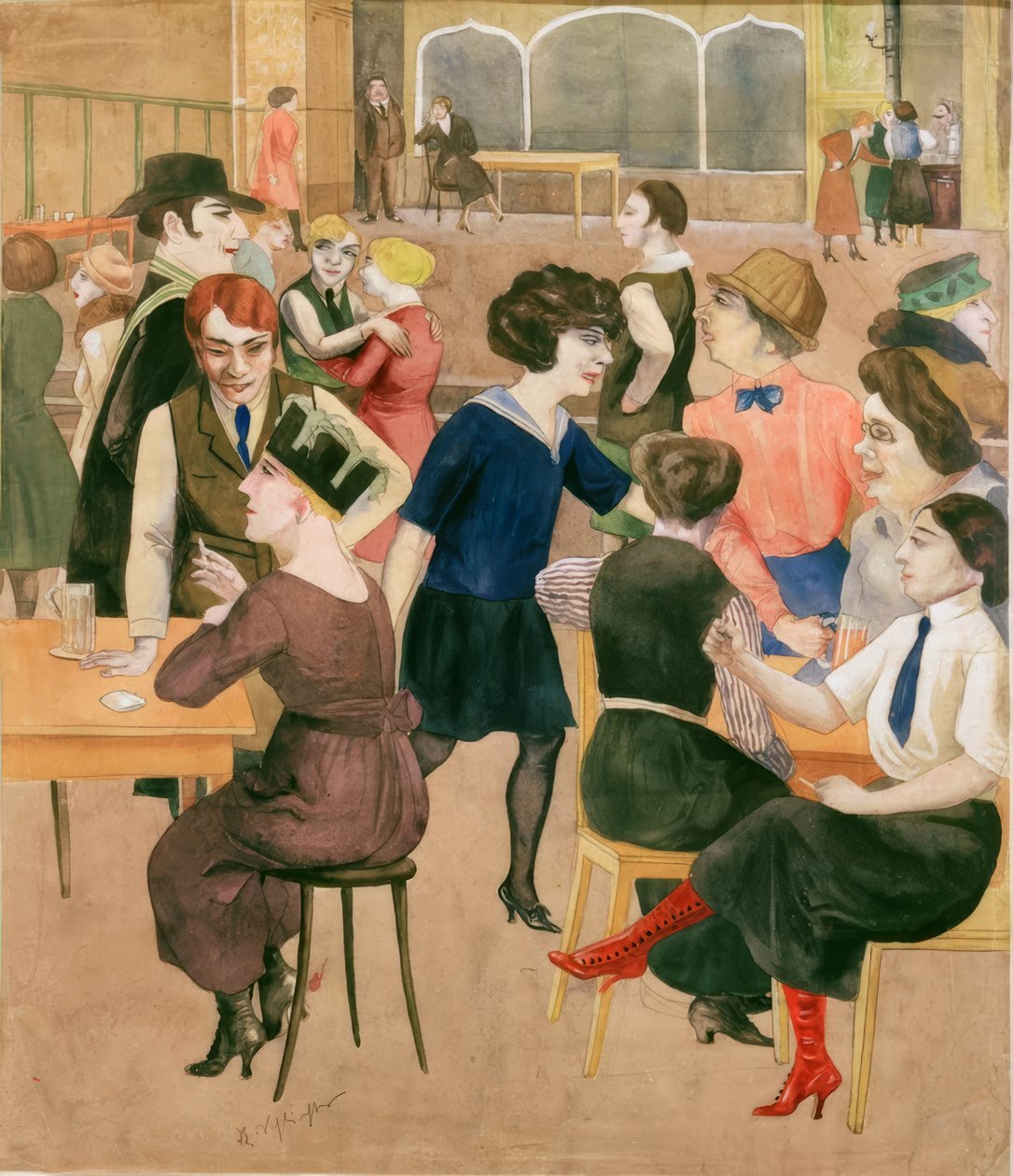 pub per sole donne da Rudolf Schlichter