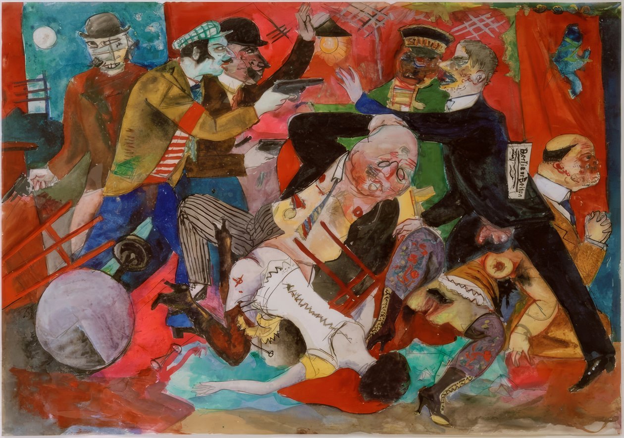 Rapina in un bordello da Rudolf Schlichter