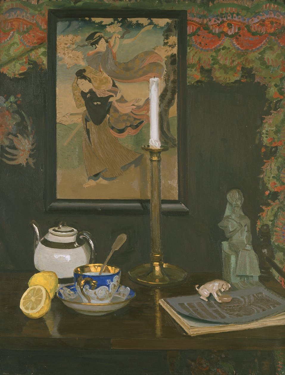 Natura morta con candeliere da Rudolf Vejrych