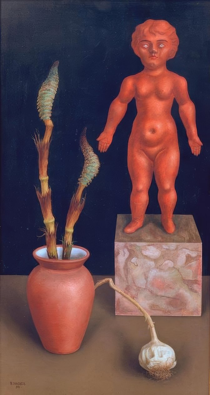 Natura morta con equiseto (e bambola) da Rudolf Wacker