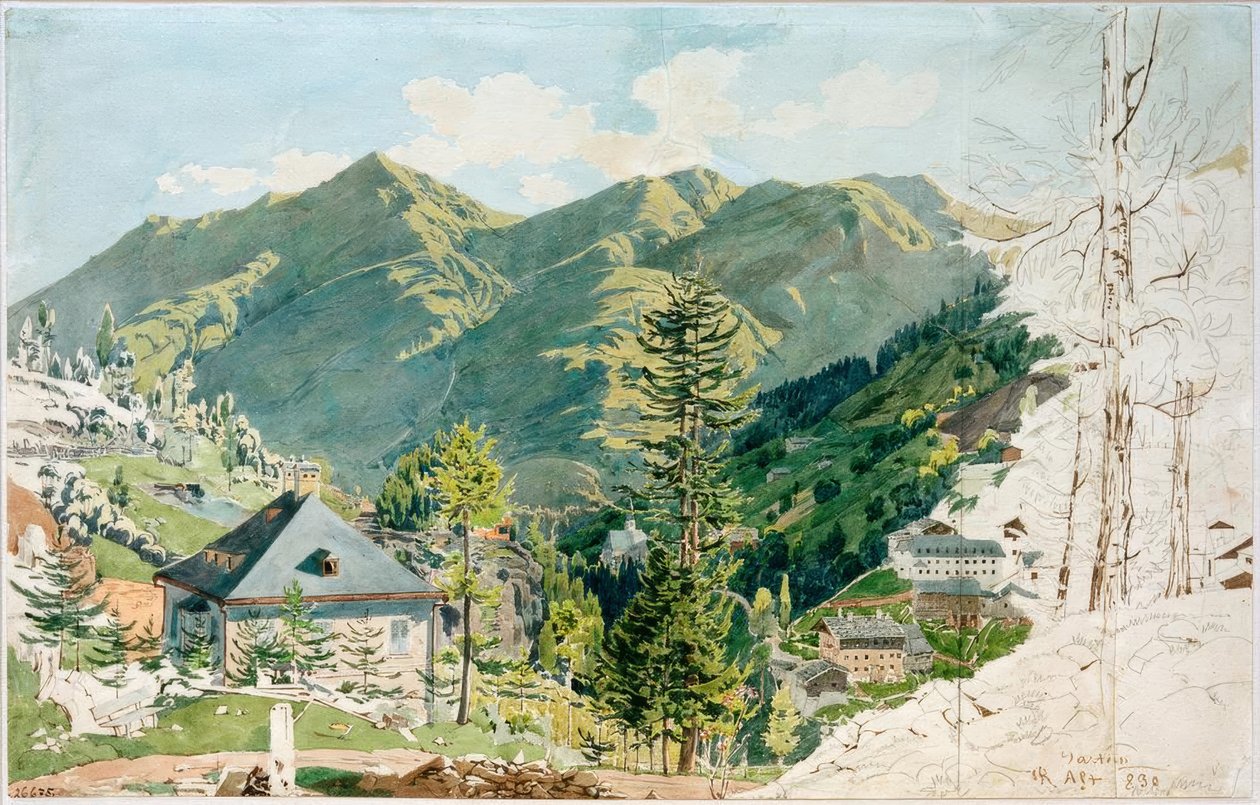 Veduta di Gastein con Gamskarkogel da Rudolf von Alt