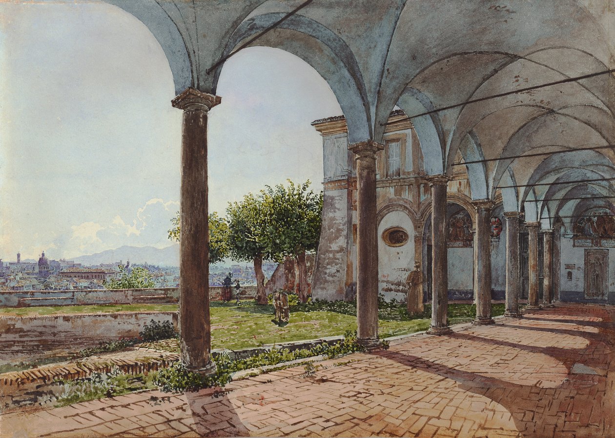 Vista su Roma dal monastero di Santa Onofrio da Rudolf von Alt