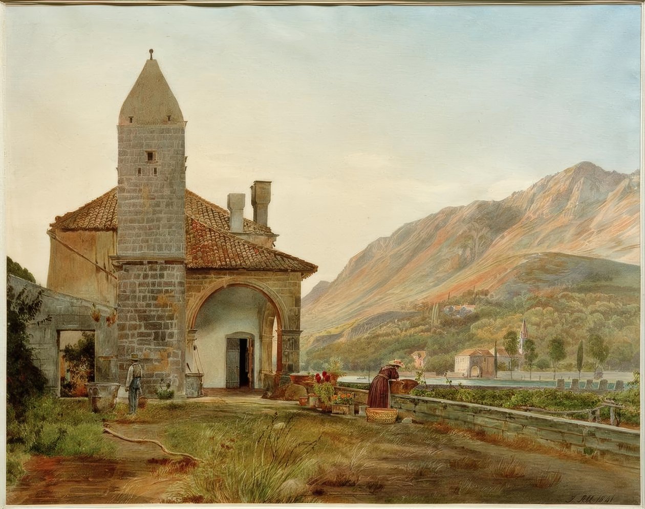 Il monastero francescano nella valle di Ombla presso Ragusa da Rudolf von Alt