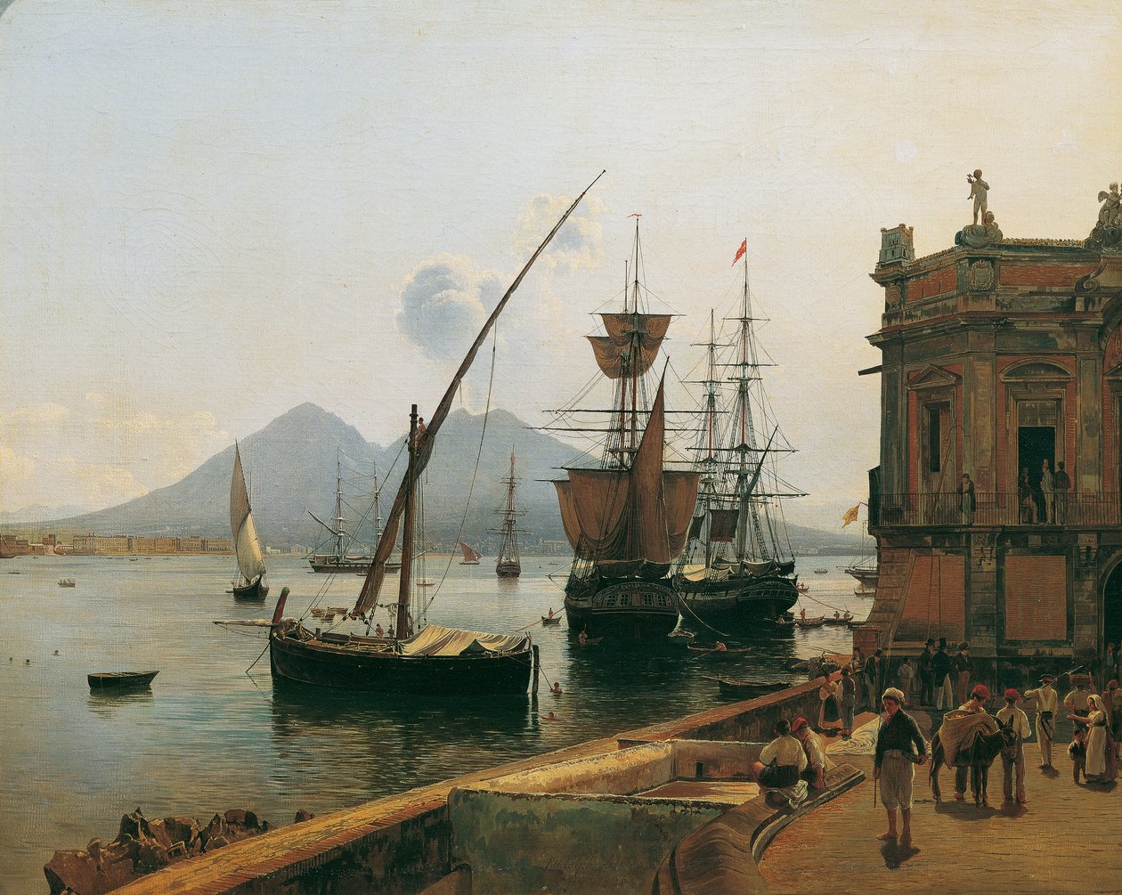 Il porto di Napoli con il Vesuvio da Rudolf von Alt
