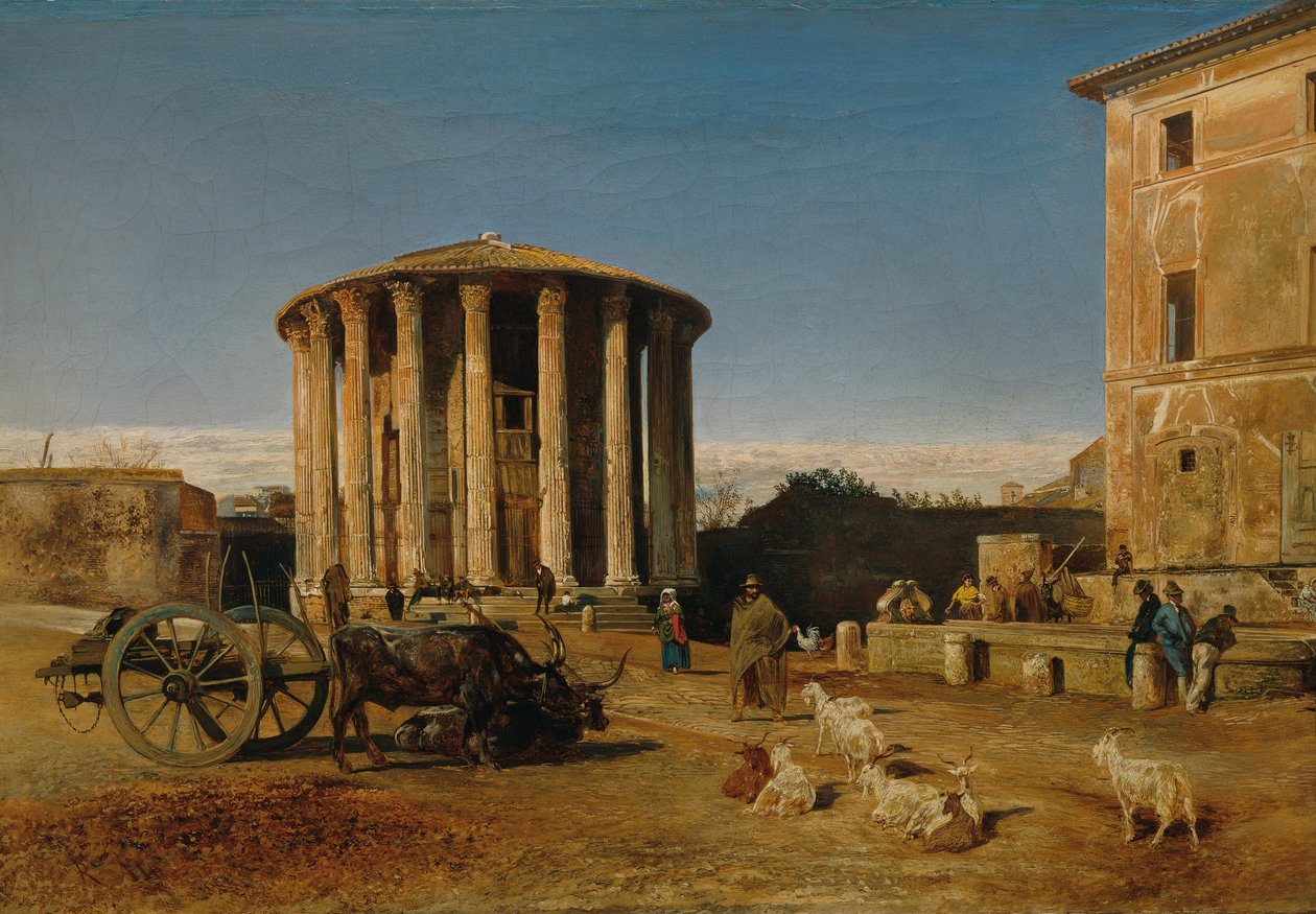 Il tempio di Vesta a Roma da Rudolf von Alt