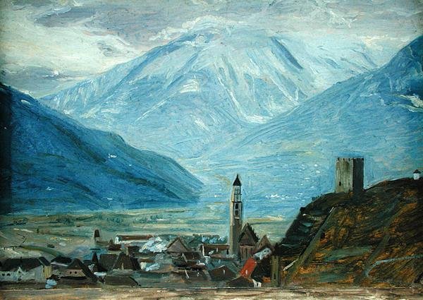 Merano nella neve, c.1840 da Rudolph Friedrich Wasmann