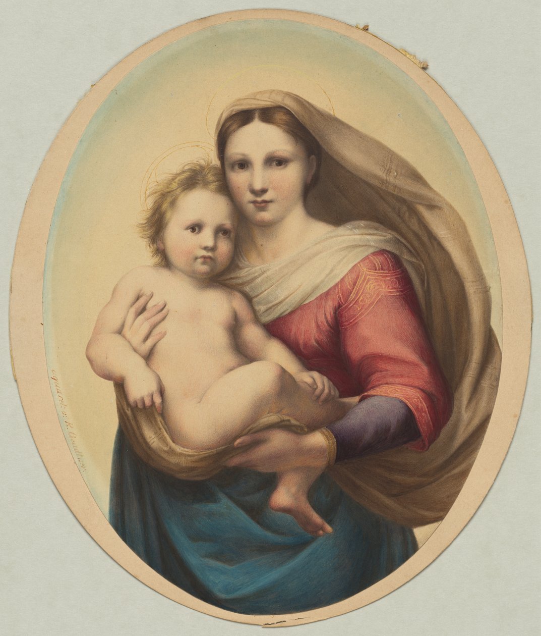 Copia della Madonna Sistina di Raffaello da Rudolph Geudtner