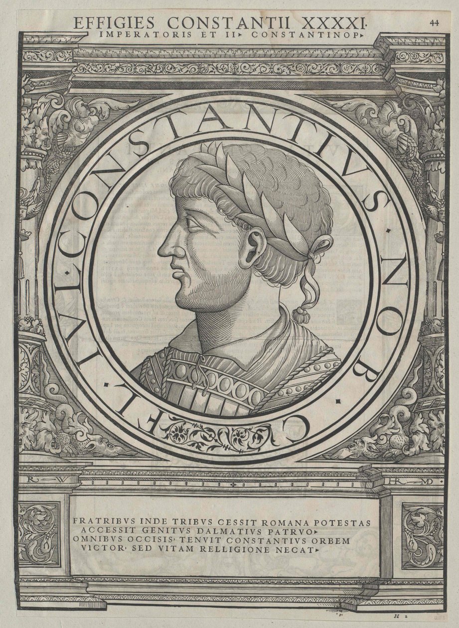 Imperatore romano Costanzo II da Rudolph Wyssenbach