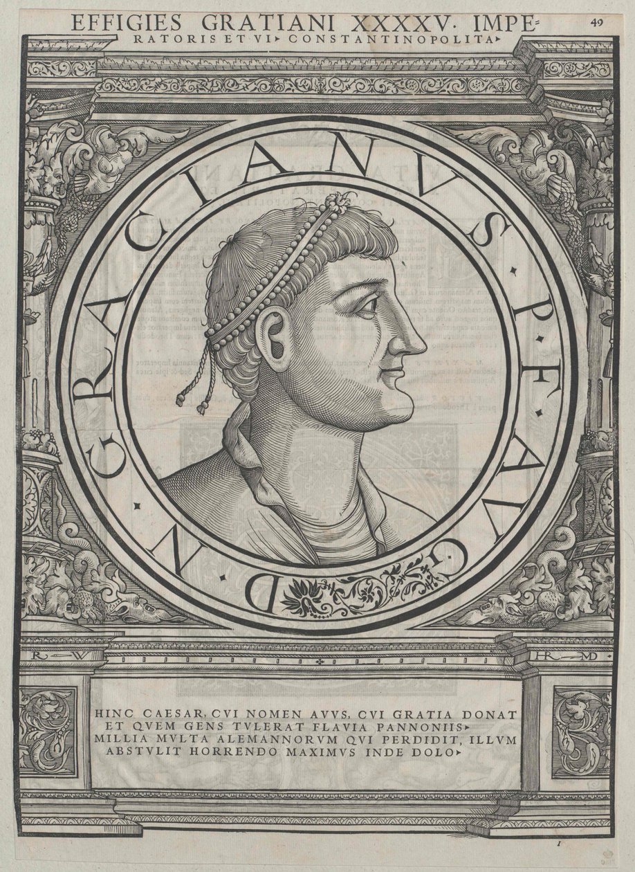 Imperatore romano Graziano da Rudolph Wyssenbach