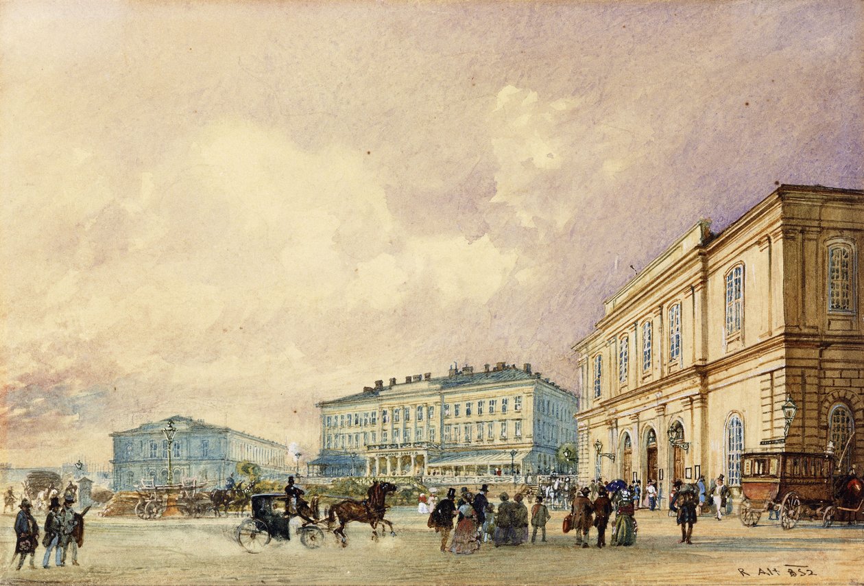 La Stazione Sud, Vienna; Der Südbahnhof, Wien da Rudolf von Alt
