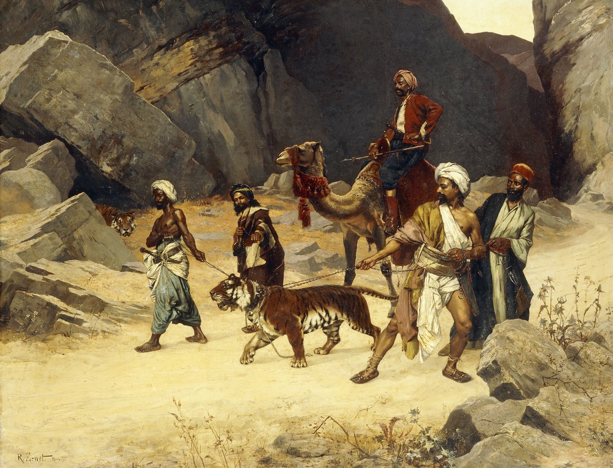 La caccia alla tigre, 1896 da Rudolphe Ernst
