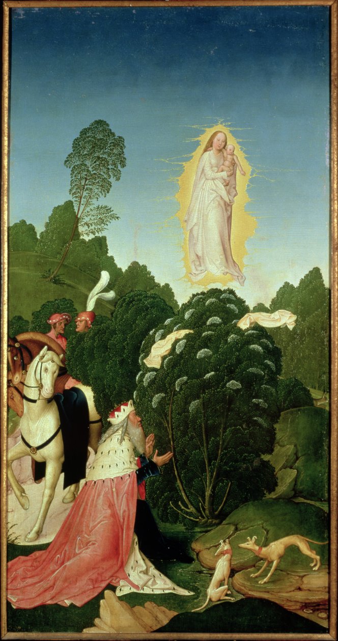 Il ritrovamento del velo, dalla leggenda di San Leopoldo, 1505 da Rueland, the Younger Frueauf