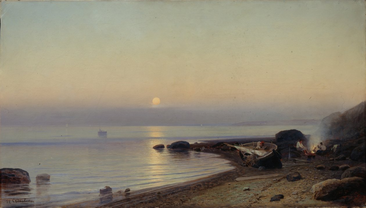Sulla spiaggia, 1882 da Rufim Gavrilovich Sudkovsky