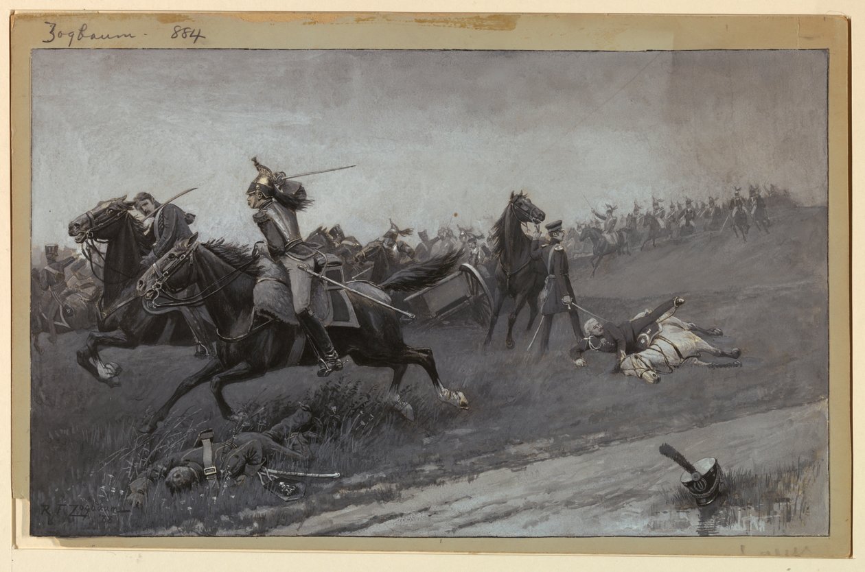 Blücher disarcionato a Ligny da Rufus Fairchild Zogbaum